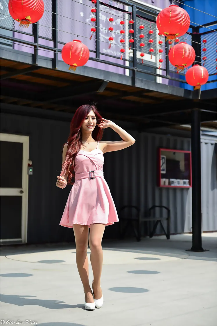 [Mzsock] NO.155 Gao Xuan pink dress, short skirt, stockings, high heels and beautiful legs street photography#[82P]-11